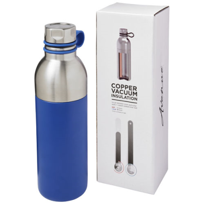 KOLN 590 ML COPPER VACUUM THERMAL INSULATED SPORTS BOTTLE in Blue