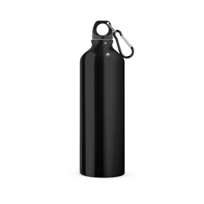 LANDSCAPE L ALUMINIUM METAL SPORTS BOTTLE with Carabiner 800 Ml in Black
