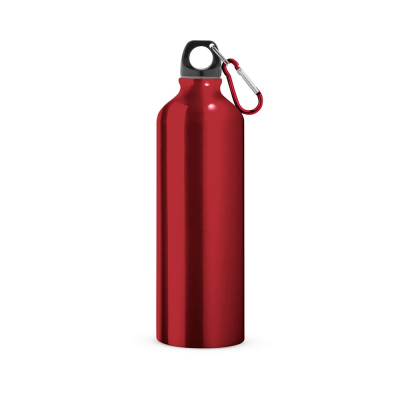 LANDSCAPE L ALUMINIUM METAL SPORTS BOTTLE with Carabiner 800 Ml in Red