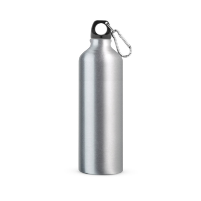 LANDSCAPE L ALUMINIUM METAL SPORTS BOTTLE with Carabiner 800 Ml in Satin Silver