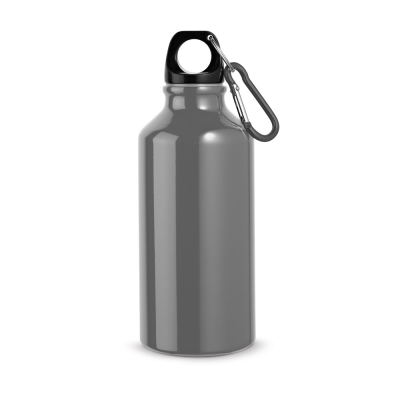 LANDSCAPE S ALUMINIUM METAL SPORTS BOTTLE with Carabiner 400 Ml in Gun Metal