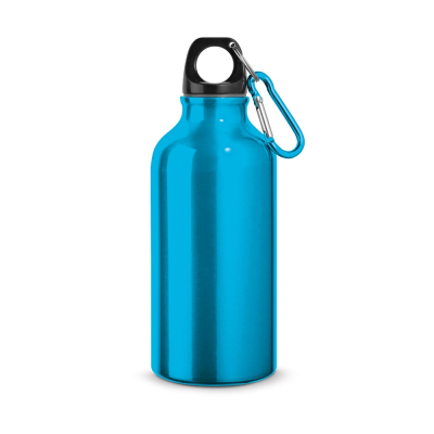 LANDSCAPE S ALUMINIUM METAL SPORTS BOTTLE with Carabiner 400 Ml in Light Blue