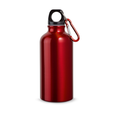 LANDSCAPE S ALUMINIUM METAL SPORTS BOTTLE with Carabiner 400 Ml in Red