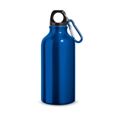 LANDSCAPE S ALUMINIUM METAL SPORTS BOTTLE with Carabiner 400 Ml in Royal Blue - PROMOTIONAL CORPORATE GIFT