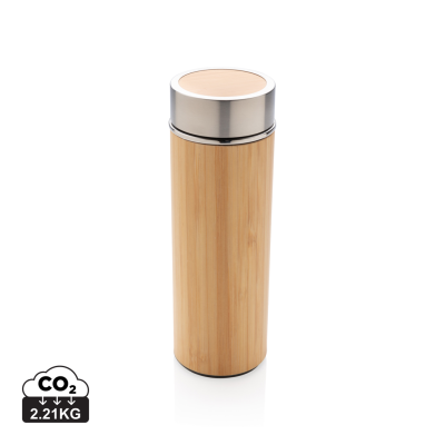 LEAK PROOF BAMBOO VACUUM BOTTLE in Brown