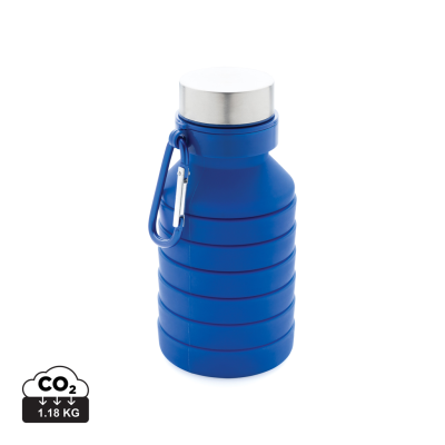 LEAKPROOF COLLAPSIBLE SILICON BOTTLE with Lid in Blue