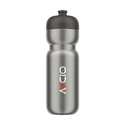 MEPAL STAINLESS STEEL METAL SPORTS BOTTLE PULL 800 ML in Graphite Grey Black