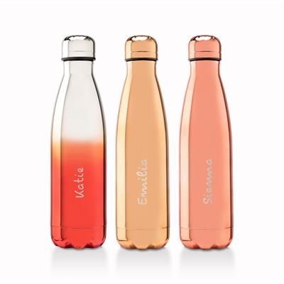 OASIS ELECTROPLATED THERMAL INSULATED STAINLESS STEEL METAL BOTTLE - 500ML