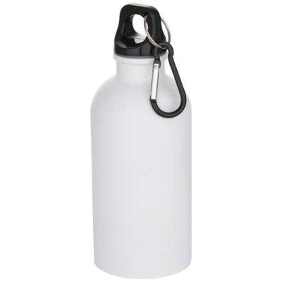 OREGON 400 ML MATTE RCS RECYCLED SINGLE WALL STAINLESS STEEL METAL WATER BOTTLE with Carabiner