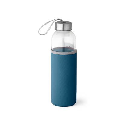 RAISE GLASS AND STAINLESS STEEL METAL SPORTS BOTTLE 520 ML in Blue