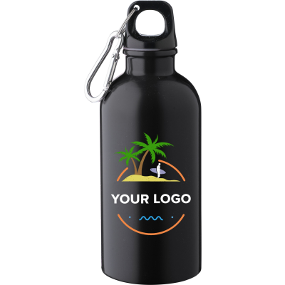 RECYCLED SINGLE WALLED BOTTLE (400 ML) in Black