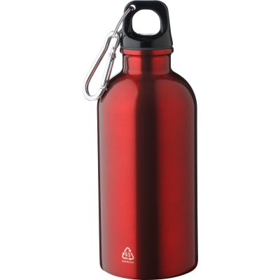 RECYCLED SINGLE WALLED BOTTLE (400 ML) in Red