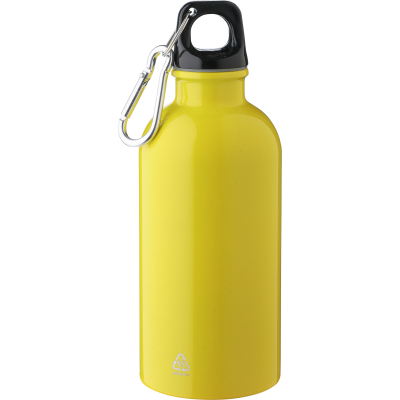 RECYCLED SINGLE WALLED BOTTLE (400 ML) in Yellow