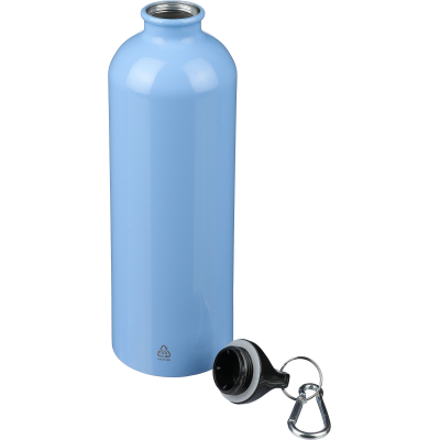 RECYCLED SINGLE WALLED BOTTLE (750 ML) in Light Blue