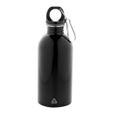 RECYCLED STAINLESS STEEL METAL BOTTLE in Black