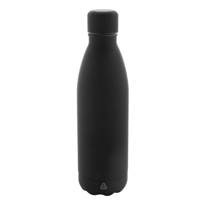 RECYCLED STAINLESS STEEL METAL BOTTLE in Black
