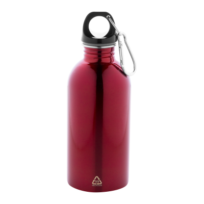 RECYCLED STAINLESS STEEL METAL BOTTLE in Red