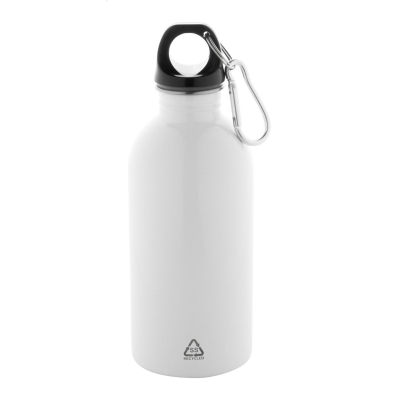 RECYCLED STAINLESS STEEL METAL BOTTLE in White