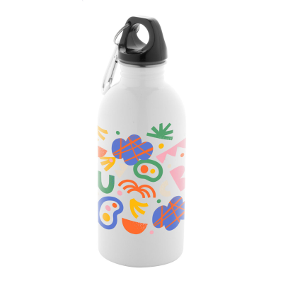 RECYCLED STAINLESS STEEL METAL BOTTLE in White