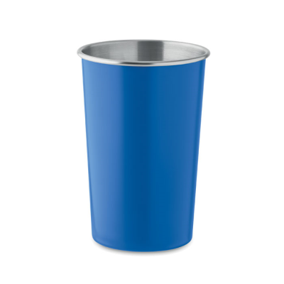 RECYCLED STAINLESS STEEL METAL CUP in Blue