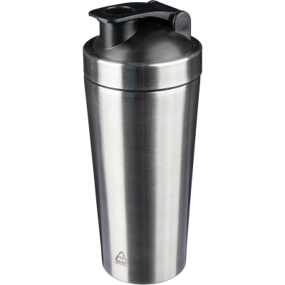 RECYCLED STAINLESS STEEL METAL SINGLE-WALLED DRINK BOTTLE (750 ML) in Silver