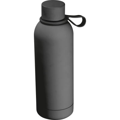 RUBBER DRINK BOTTLE with Loop, 700 Ml in Anthracite Grey 