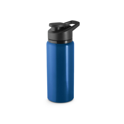 SHAWN SPORTS BOTTLE in 100% Recycled Aluminium Metal 660 Ml in Navy Blue