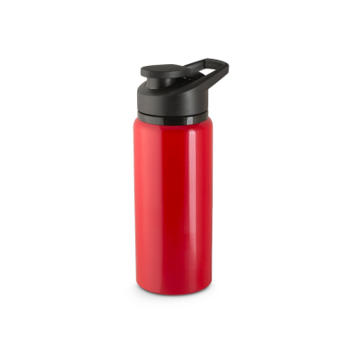 SHAWN SPORTS BOTTLE in 100% Recycled Aluminium Metal 660 Ml in Red