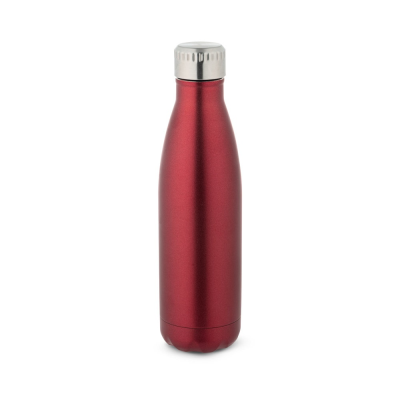 SHOW SATIN STAINLESS STEEL METAL BOTTLE 500 ML in Red