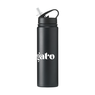 SKYLAR RCS RECYCLED STEEL WATER BOTTLE 900 ML in Black