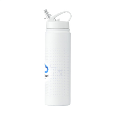 SKYLAR RCS RECYCLED STEEL WATER BOTTLE 900 ML in White