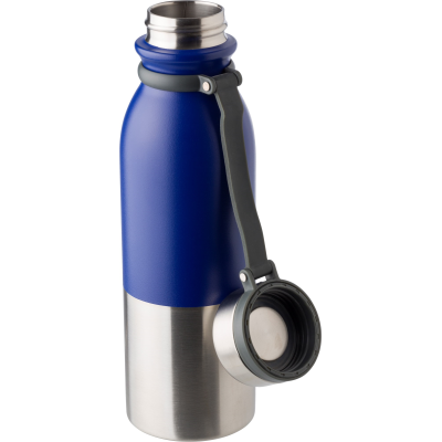 STAINLESS STEEL METAL BOTTLE 600ML in Blue