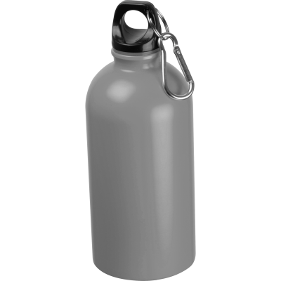 STAINLESS STEEL METAL BOTTLE NEW YORK in Silver Grey 