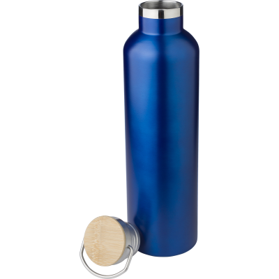 STAINLESS STEEL METAL DOUBLE WALLED BOTTLE (1L) in Blue