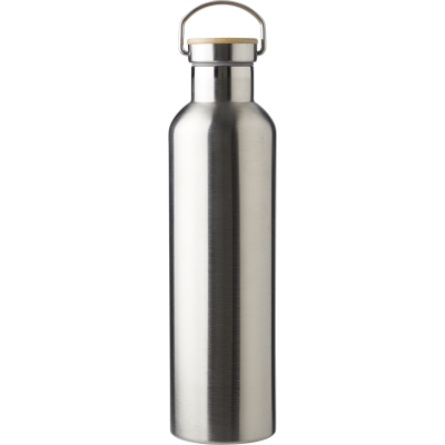STAINLESS STEEL METAL DOUBLE WALLED BOTTLE (1L) in Silver