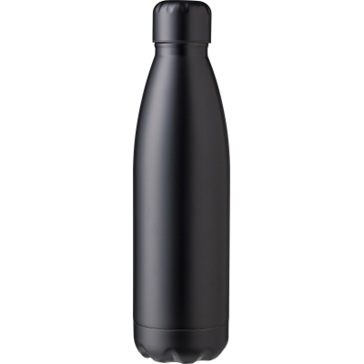 STAINLESS STEEL METAL DOUBLE WALLED BOTTLE (500ML) in Black