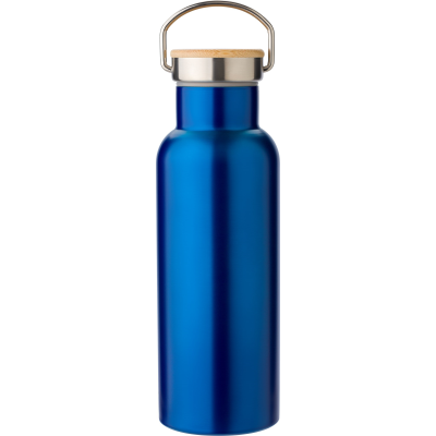 STAINLESS STEEL METAL DOUBLE WALLED BOTTLE (500ML) in Blue