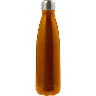 STAINLESS STEEL METAL DOUBLE WALLED BOTTLE (500ML) in Orange