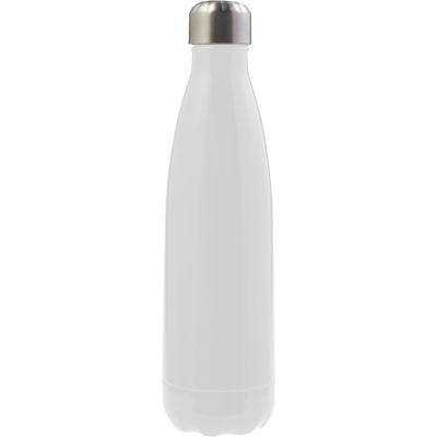STAINLESS STEEL METAL DOUBLE WALLED BOTTLE (500ML) in White