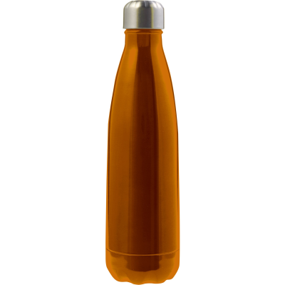 STAINLESS STEEL METAL SINGLE WALLED BOTTLE (650ML) in Orange