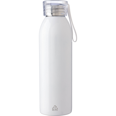 STAINLESS STEEL METAL SINGLE-WALLED BOTTLE (650ML) in White