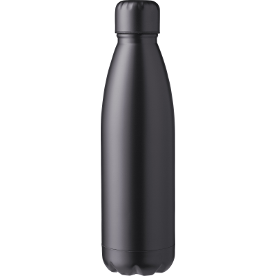 STAINLESS STEEL METAL SINGLE WALLED BOTTLE (700ML) in Black