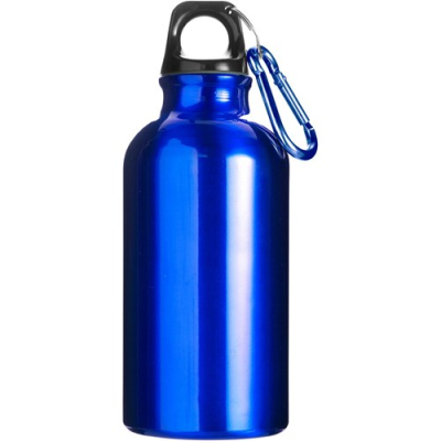 THE MARNEY - ALUMINIUM METAL BOTTLE with Carabiner (400Ml) in Cobalt Blue
