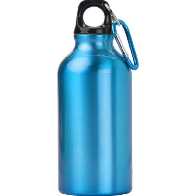 THE MARNEY - ALUMINIUM METAL BOTTLE with Carabiner (400Ml) in Light Blue