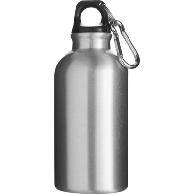 THE MARNEY - ALUMINIUM METAL BOTTLE with Carabiner (400Ml) in Silver