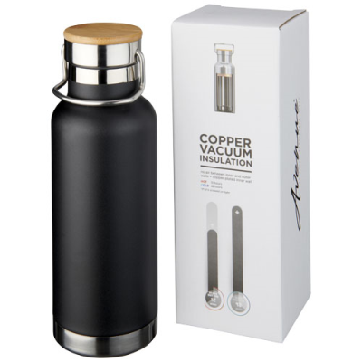 THOR 480 ML COPPER VACUUM THERMAL INSULATED WATER BOTTLE in Solid Black