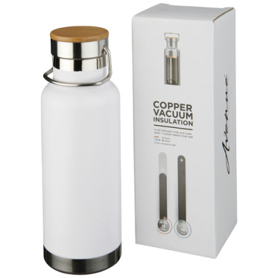 THOR 480 ML COPPER VACUUM THERMAL INSULATED WATER BOTTLE in White