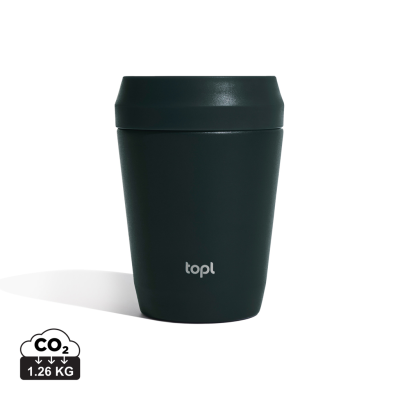 TOPL RECYCLED STEEL TO GO TUMBLER PATENTED 360 LID 235ML in Grey