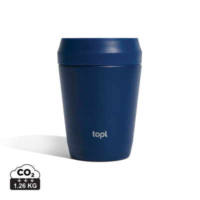 TOPL RECYCLED STEEL TO GO TUMBLER PATENTED 360 LID 235ML in Navy