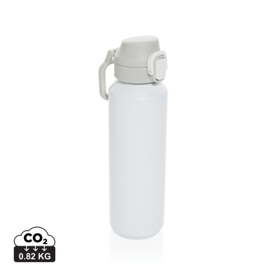 VIA RCS RE-STEEL LOCKABLE SPORTS BOTTLE 600ML in White